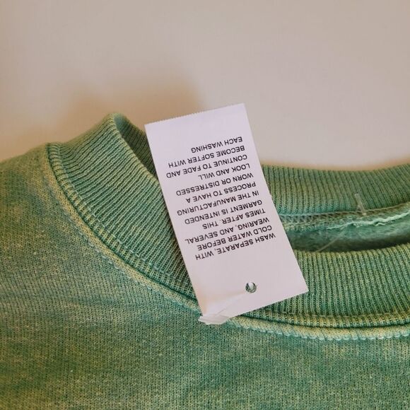 NEW URBAN OUTFITTERS NIRVANA DYED FACE GREEN SWEATSHIRT M MEDIUM NWT - Picture 5 of 6